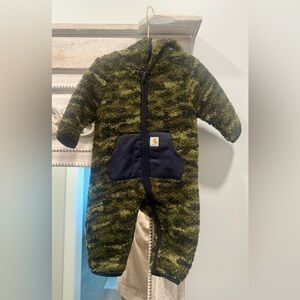 Carhartt Kids Camo Green and Black Footie